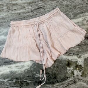 Free People Intimately Flowy Satin Ruffle Shorts Women’s Size Small